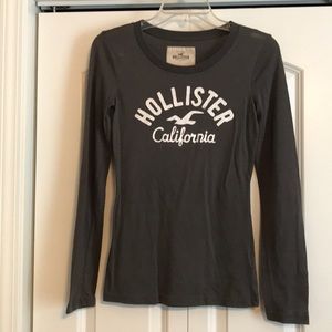 Gray hollister long sleeve top